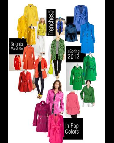 Get in the Trenches: Colorful Trench Coats March on for Spring 2012